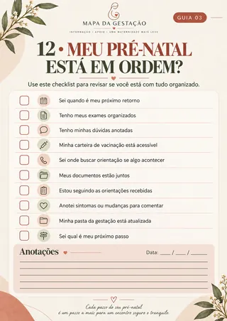 Meu pré-natal está em ordem?